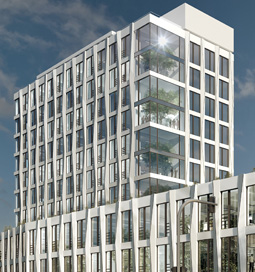 Three George, Düsseldorf, Gebäude